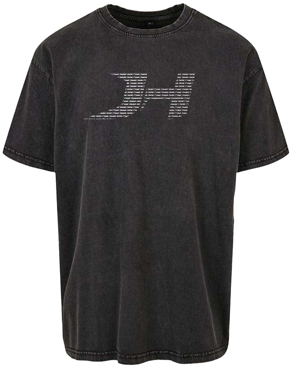 Acid wash oversized tee - Logo