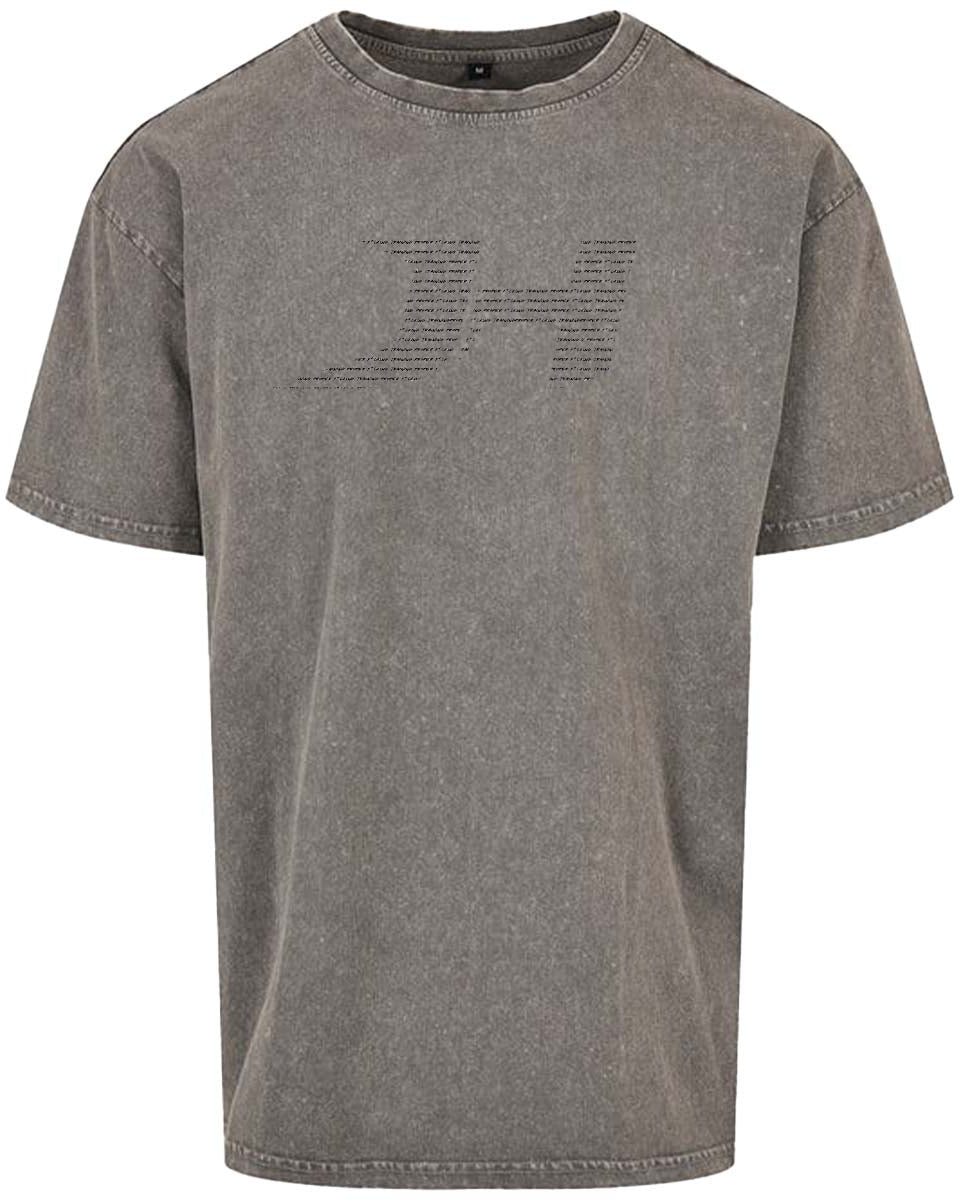 Acid wash oversized tee - Logo